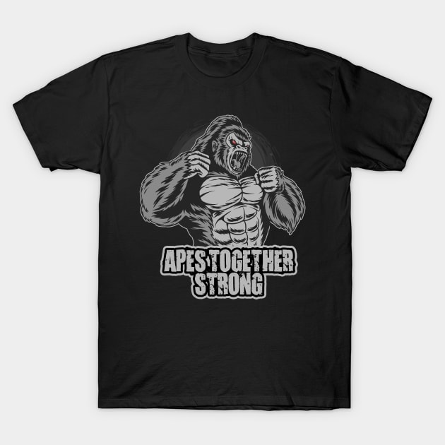 Apes Together Strong Gme Amc Ape Gorilla To the moon T-Shirt by JayD World